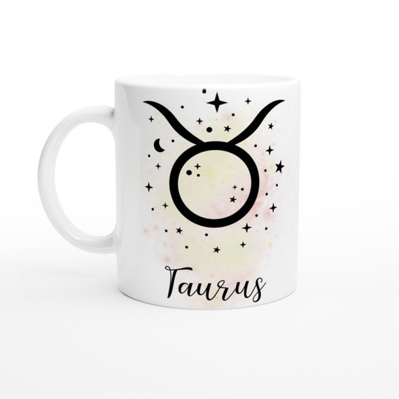 Mug Taurus Horoscope, Taurus Gift, Horoscope Gift, Cup Taurus, Horoscope Cup, Aesthetic Coffe Mug, Retro Mug, Signals Cup, Astrology Mug