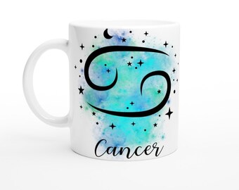 Cancer Horoscope Mug, Cancer Gift, Horoscope Gift, Cancer Cup, Horoscope Cup, Aesthetic Coffe Mug, Retro Mug, Signals Cup, Astrology Mug