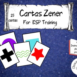 Digital Zener Cards - Immediate Download | ESP Training Cards | Meditation and Visualization Tool with Practice Sheet