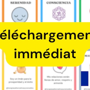 Jeu d'affirmations positives, jeu de cartes à imprimer, jeux conscients, oracles positifs, messages positifs, jeu d'affirmations positives