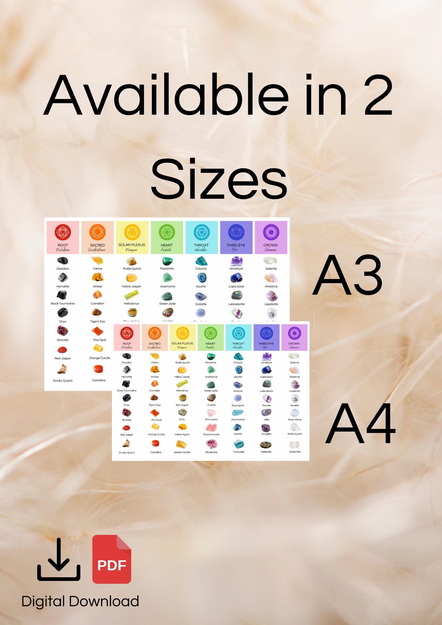 Chakra Healing Stones and Crystals Digital Download | 49 Gemstones for ...