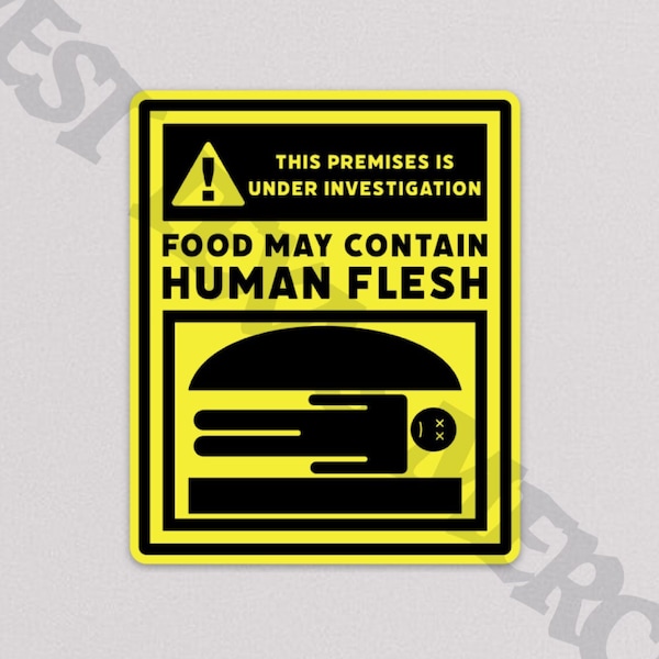 Bob's Burgers Fridge Magnet | Bob's Burgers Human Flesh Refrigerator Magnet, Car Magnet