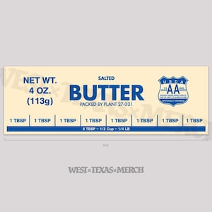 Salted Butter Bumper Sticker | Novelty Food Sticker
