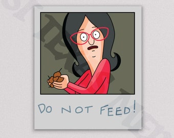 Bob's Burgers Fridge Magnets | Bob's Burgers Linda Belcher Do Not Feed Refrigerator Magnet, Car Magnet