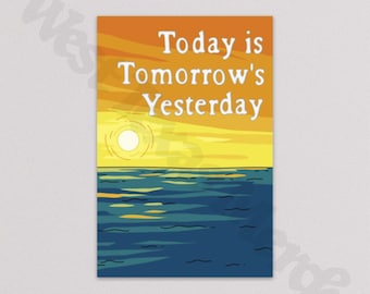 Bob's Burgers Fridge Magnet | Bob's Burgers Today is Tomorrow's Yesterday Refrigerator Magnet, Car Magnet