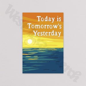 Bob's Burgers Fridge Magnet | Bob's Burgers Today is Tomorrow's Yesterday Refrigerator Magnet, Car Magnet
