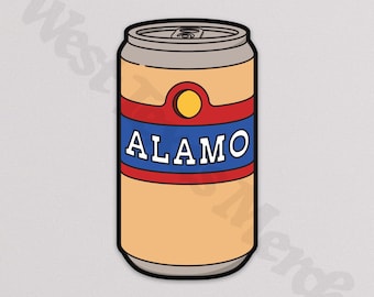 Alamo Beer Can Magnet | King of the Hill Car or Fridge Magnet