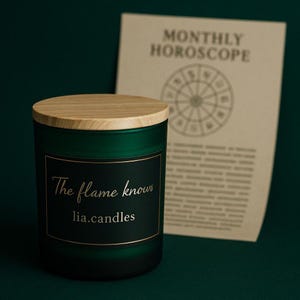 Hidden Affirmation Message Candle & Monthly Horoscope | Astrology Gift | Zodiac Gift For Her