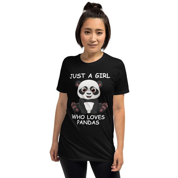 Cute, Funny Panda Just A Girl Who Loves Pandas Gift Tshirt Cute, Funny Panda Just A Girl Who Loves Pandas Gift Tshirt