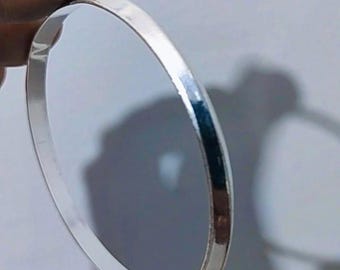 925 Sterling Silver Sikh Kada Bracelet: Traditional Punjabi Bangle