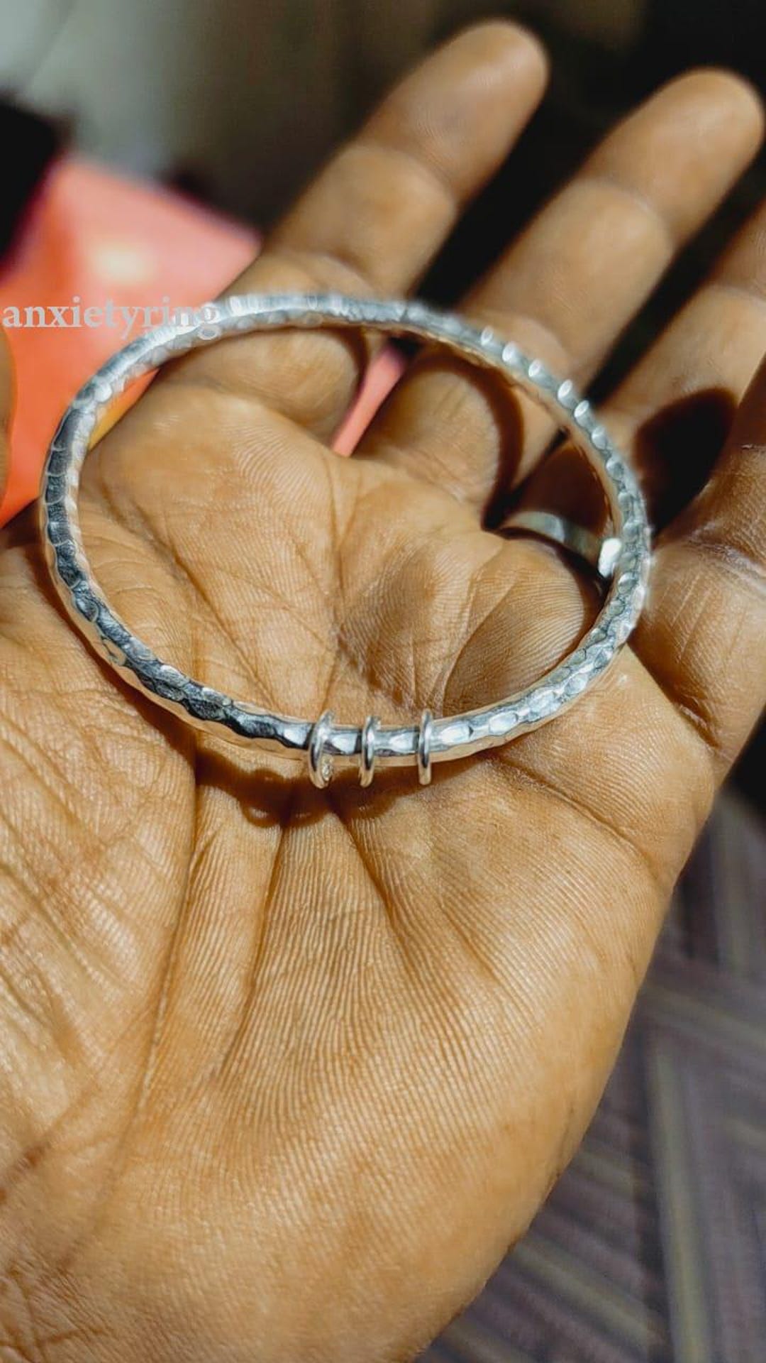 Lot De Bracelets Vintage Argent Sterling Massif - Modèle Martelé - Sans Pierre