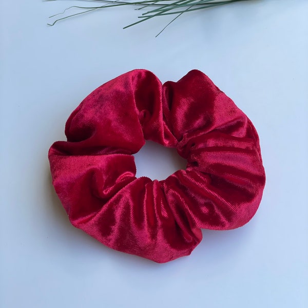Red velvet scrunchie