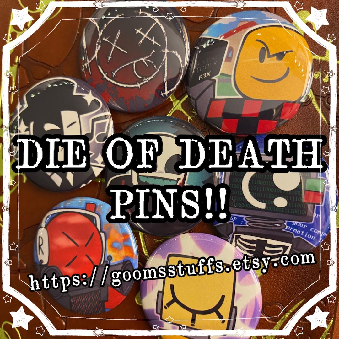 Die of Death Pins! - Etsy