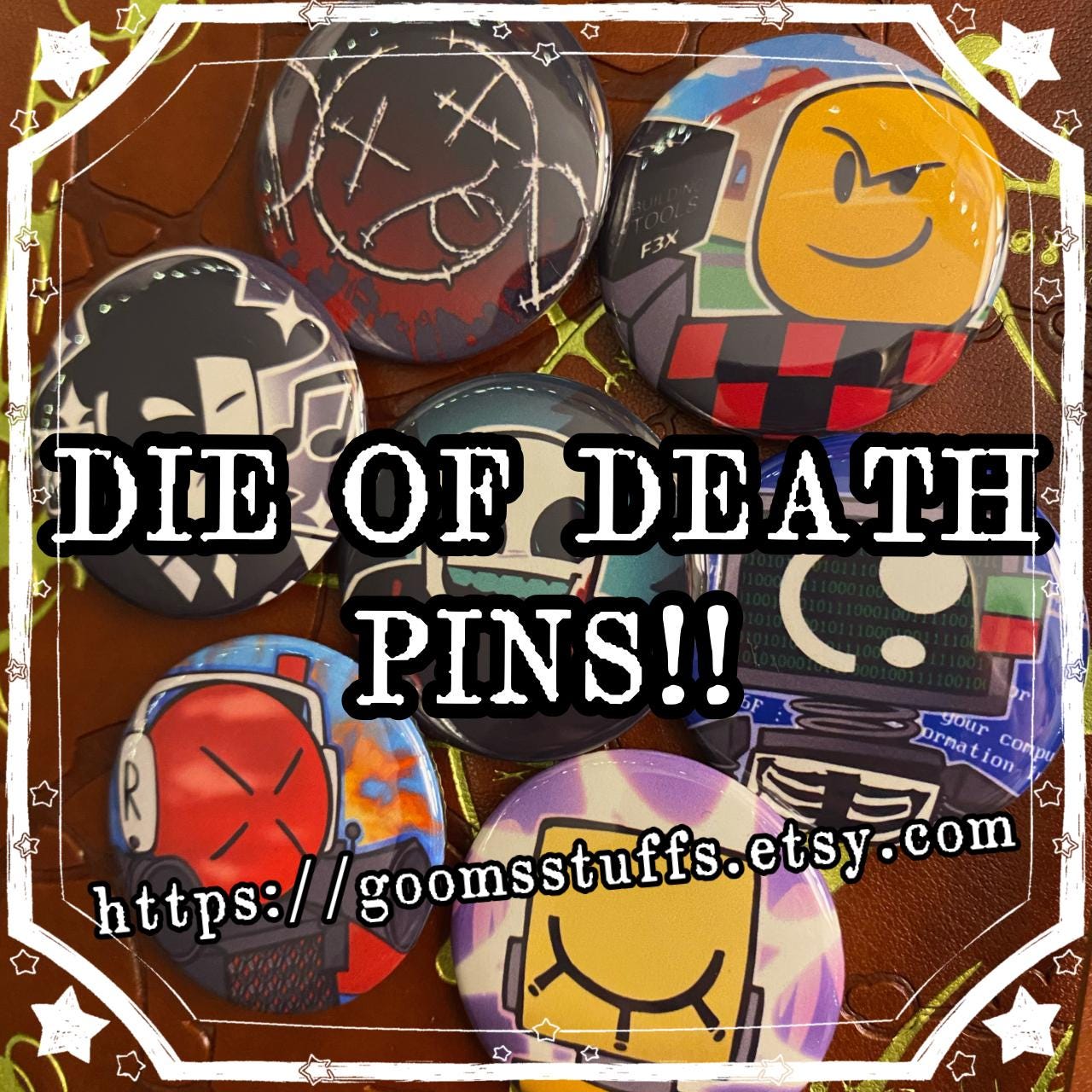 Die of Death Pins! - Etsy