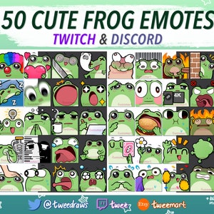 50 Cute Frog Emotes | Twitch and Discord |