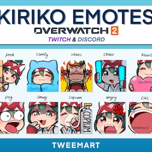 10 Kiriko-emotes | OVERWATCH 2 | Twitch & Onenigheid