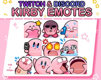 Silly Kirby Emotes for Twitch and Discord