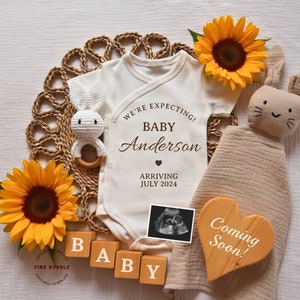 Gender Neutral Pregnancy Announcement Digital Baby Announcement Editable Template Social Media Baby Reveal Instant Download Baby Reveal