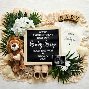Baby Brother Pregnancy Announcement Digital Baby Boy Announcement Editable Template For Social Media Reveal Little Brother Baby Reveal,