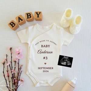 Spring Pregnancy Announcement Digital Baby Announcement Editable Template for Social Media Baby Reveal Instant Download One more to adore,