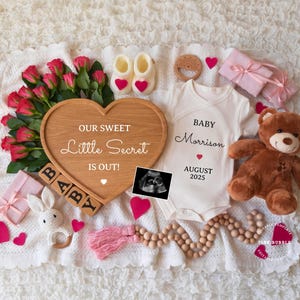 Valentine&#39;s Pregnancy Announcement Digital, Gender Neutral, Baby Announcement, Pregnancy Reveal, Valentine&#39;s Baby Reveal, Little Valentine,