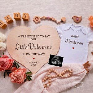 Valentine&#39;s Pregnancy Announcement Digital, Gender Neutral, Baby Announcement, Pregnancy Reveal, Valentine&#39;s Baby Reveal, Little Valentine,