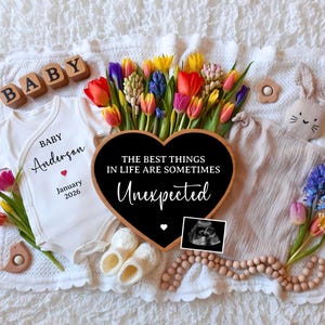 Pregnancy Announcement Digital, Gender Neutral Baby Announcement, Pregnancy Reveal For Social Media, Boho Baby Reveal, Unexpected Pregnancy,