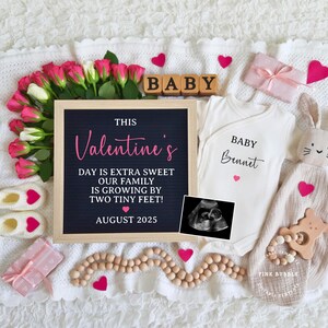 Valentine&#39;s Pregnancy Announcement Digital, Gender Neutral, Baby Announcement, Pregnancy Reveal, Valentine&#39;s Baby Reveal, Valentine&#39;s Day,