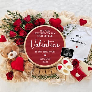 Valentine&#39;s Pregnancy Announcement Digital, Gender Neutral Baby Announcement, Pregnancy Reveal, Valentine&#39;s Baby Reveal, Little Valentine,