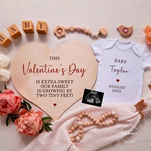 Valentine&#39;s Pregnancy Announcement Digital, Gender Neutral, Baby Announcement, Pregnancy Reveal, Valentine&#39;s Baby Reveal, Valentine&#39;s Day,