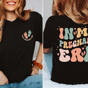 Koszulka In My Pregnant Era, Koszulka z ogłoszeniem o ciąży dla mamy, Koszulka ciążowa, Koszulka dla przyszłej mamy, Prezent dla przyszłej mamy, Koszulka ciążowa