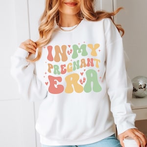Bluza z kapturem W mojej ciąży, Bluza z ogłoszeniem ciąży, Bluza ciążowa, Bluza dla przyszłej mamy, Prezent dla przyszłej mamy w ciąży