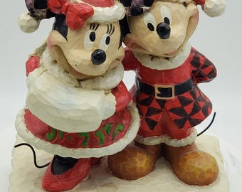 Jim Shore Disney Traditions Mickey & Minnie Mouse 'Holiday Duet'-figuur