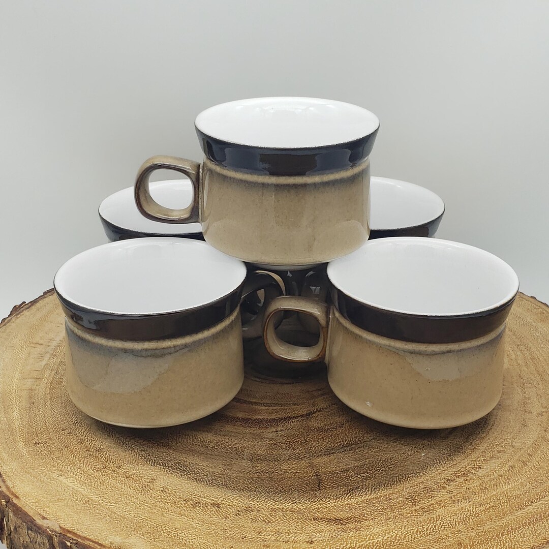 Set of 5 Denby Country Cuisine Pattern Stoneware Mug Handcrafted in ...