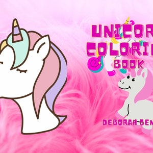 UNICORN Coloring  Book for kids. Digital PDF for download only. 40+ pages for your enjoyment.  Keep them busy