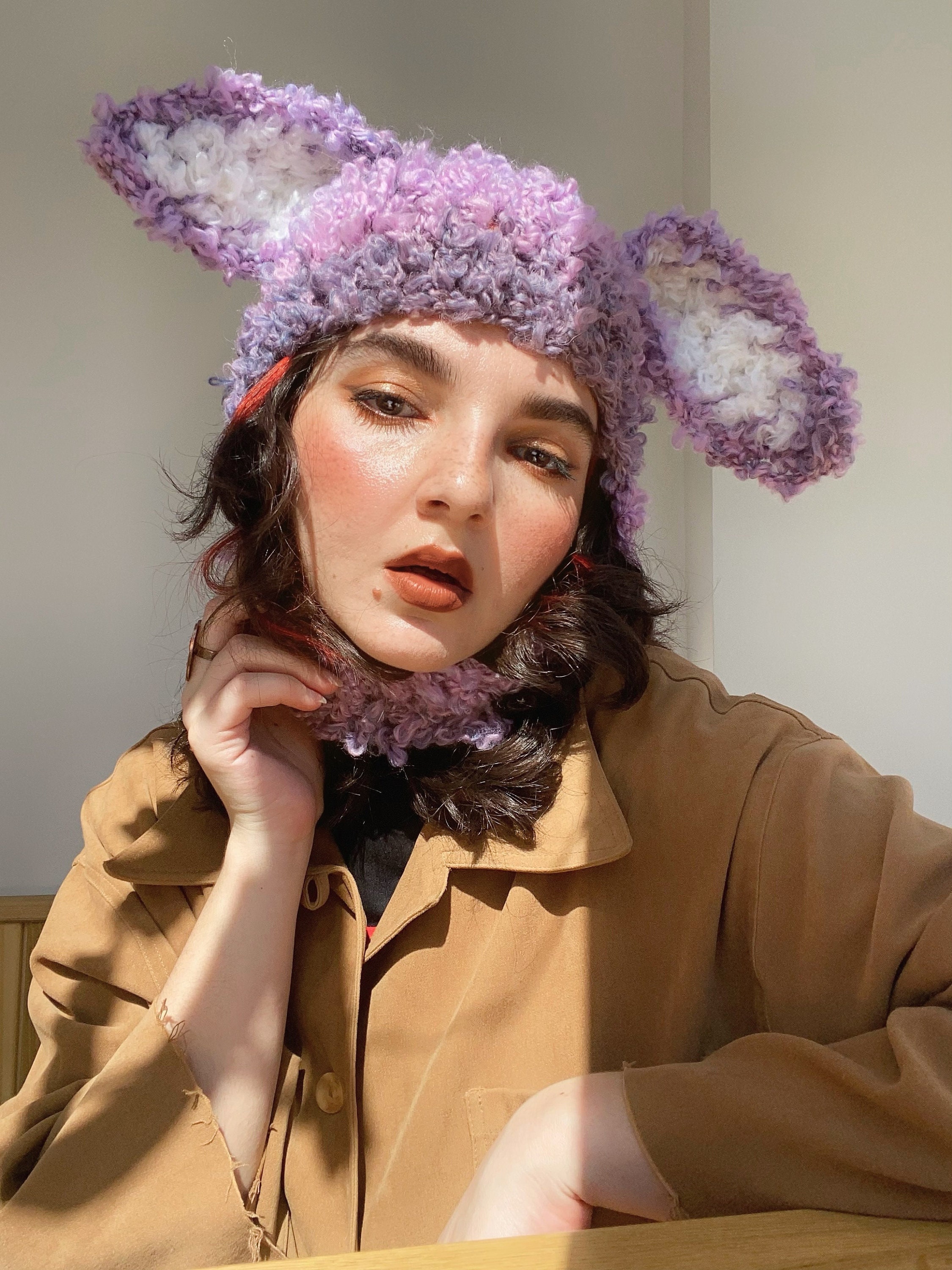 Балаклава с заячьими ушами, вязаная шапка, лыжная маска снуд - Etsy