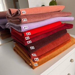 Individual Corduroy Bum Bag in Regular Red/Pink/Brown