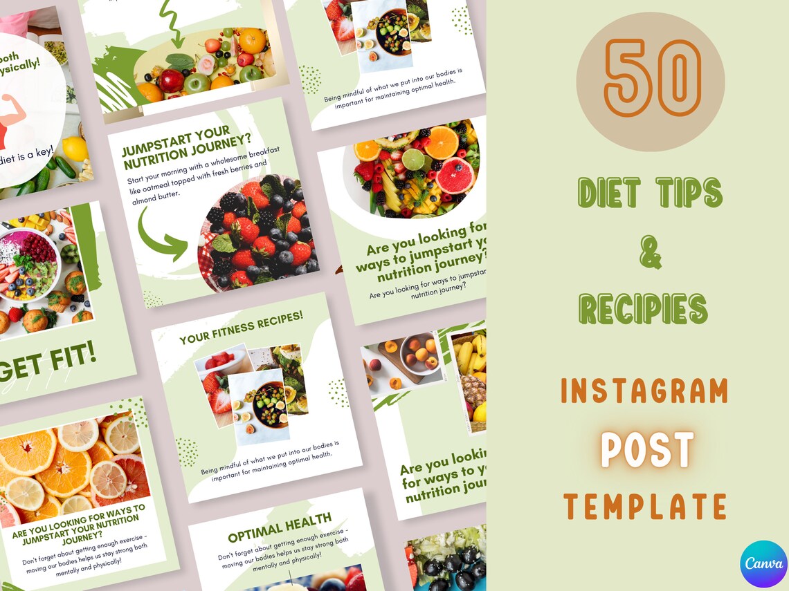 Nutrition Coach Instagram Template | Canva Instagram Post | Health and ...