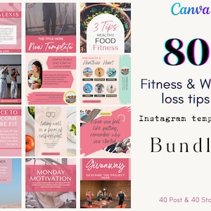 Weight loss instagram | weight loss social media | Instagram canva Templates | fitness tip instagram | weight loss template