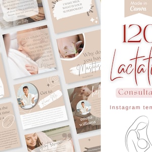 Lactation Consultant Instagram Template, Breastfeeding Social Media, Postpartum Doula, Birth Coach,Labor and Delivery Nurse, Baby