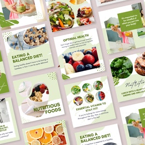 Nutrition Coach Instagram Template | Canva Instagram Post | Health and Wellness Template | Health Coach Templates