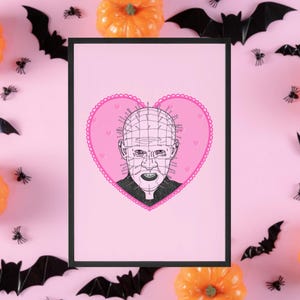 Hellraiser Inspired Print, Halloween Decor, Horror Gift, Horror Decor, Horror Print, Spooky Decor, Spooky Art