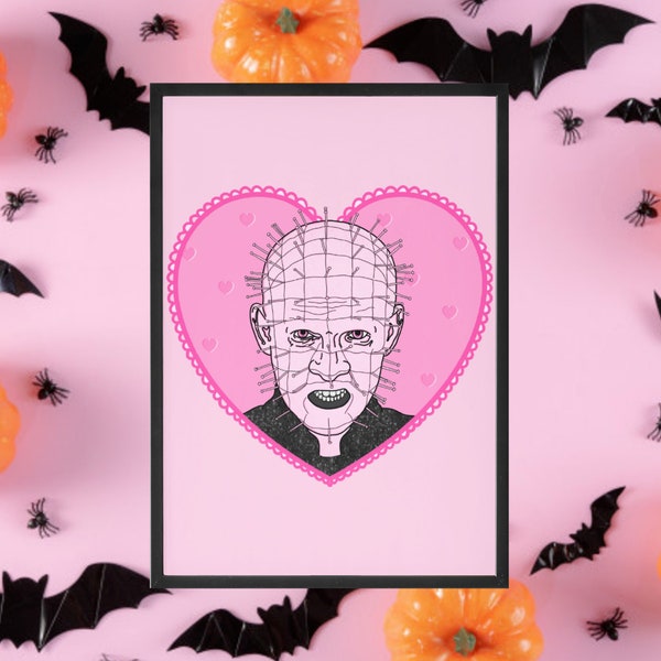 Hellraiser Inspired Print, Décor d’Halloween, Cadeau d’horreur, Décor d’horreur, Impression d’horreur, Décor effrayant, Art effrayant