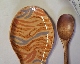 Reposacucharas de cerámica hecho a mano, decoración de cocina