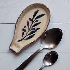 small spoon holder, ceramic spoon holder, ceramic spoon rest, ceramic spoon plate,pottery spoon rest, small spoon rest,
