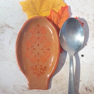 small spoon holder, ceramic spoon holder, ceramic spoon rest, ceramic spoon plate,pottery spoon rest