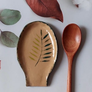 small spoon holder, ceramic spoon holder, ceramic spoon rest, ceramic spoon plate,pottery spoon rest,large spoon rest,