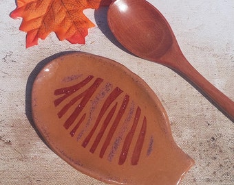 small spoon holder, ceramic spoon holder, ceramic spoon rest, ceramic spoon plate,pottery spoon rest