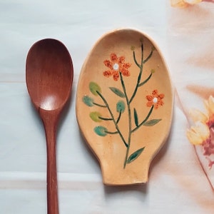 small spoon holder, ceramic spoon holder, ceramic spoon rest, ceramic spoon plate, pottery spoon rest
