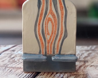 Handmade Ceramic Phone Stand, Charging Dock, Desk Organizer